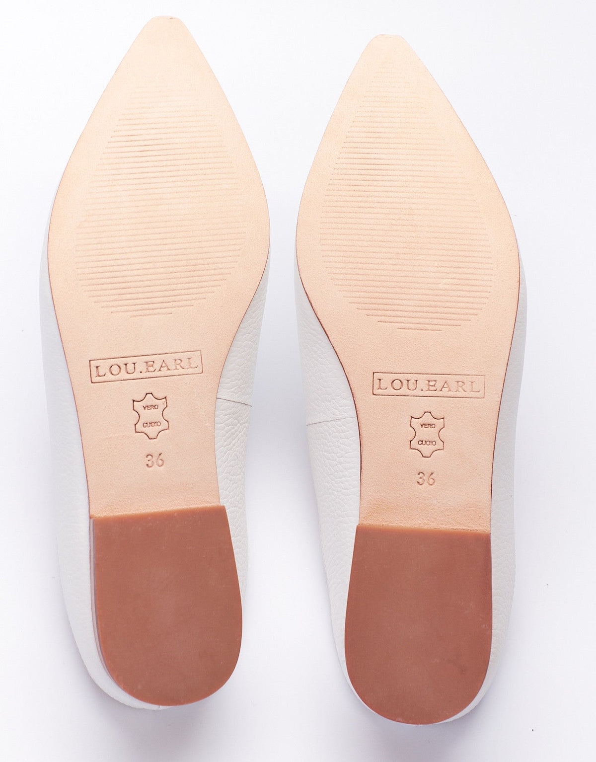 Lafayette Pointy Flat Mules in Grey - LOU.EARL