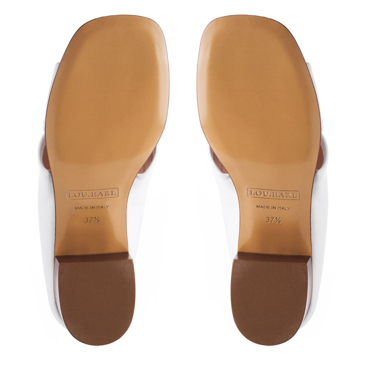The Classic Slide Heels in White - LOU.EARL