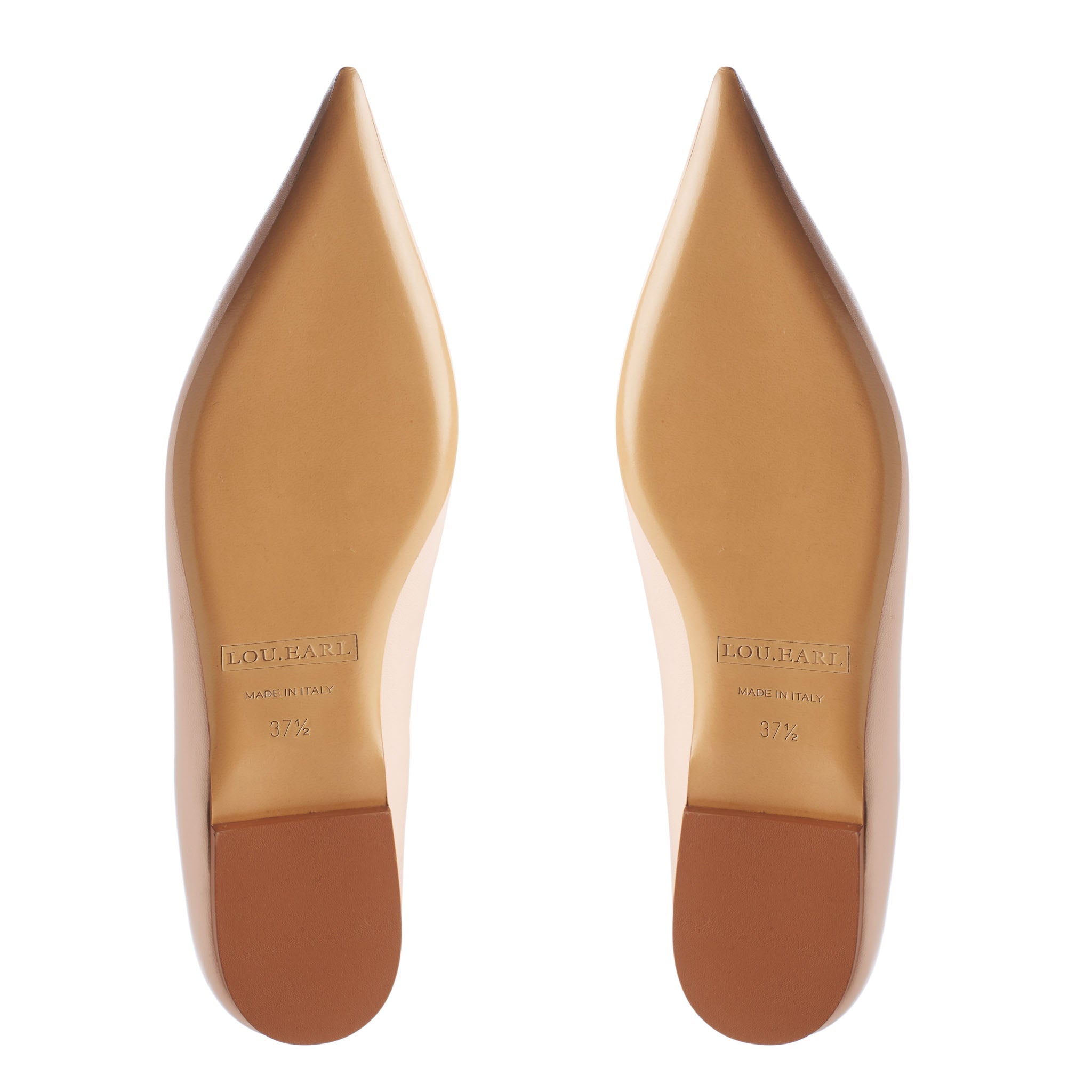 Vivienne Pointed Toe Flats in Nude - LOU.EARL