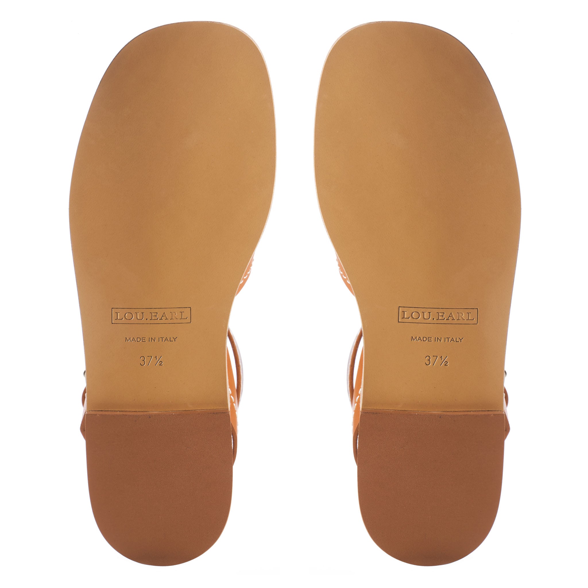 soft square toe flat sandals with leather outsole and upper