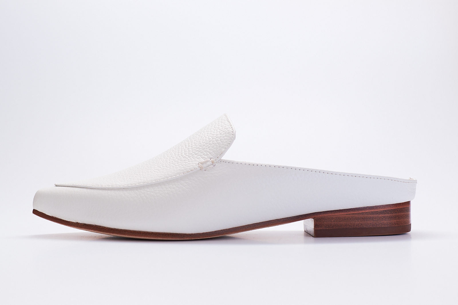 Lafayette Flat Mules in White
