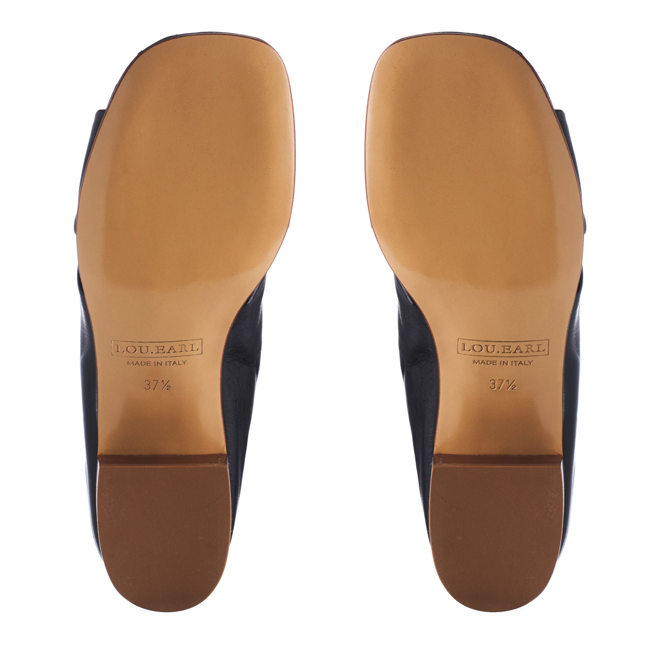square toe slip on open toe leather blocky heels