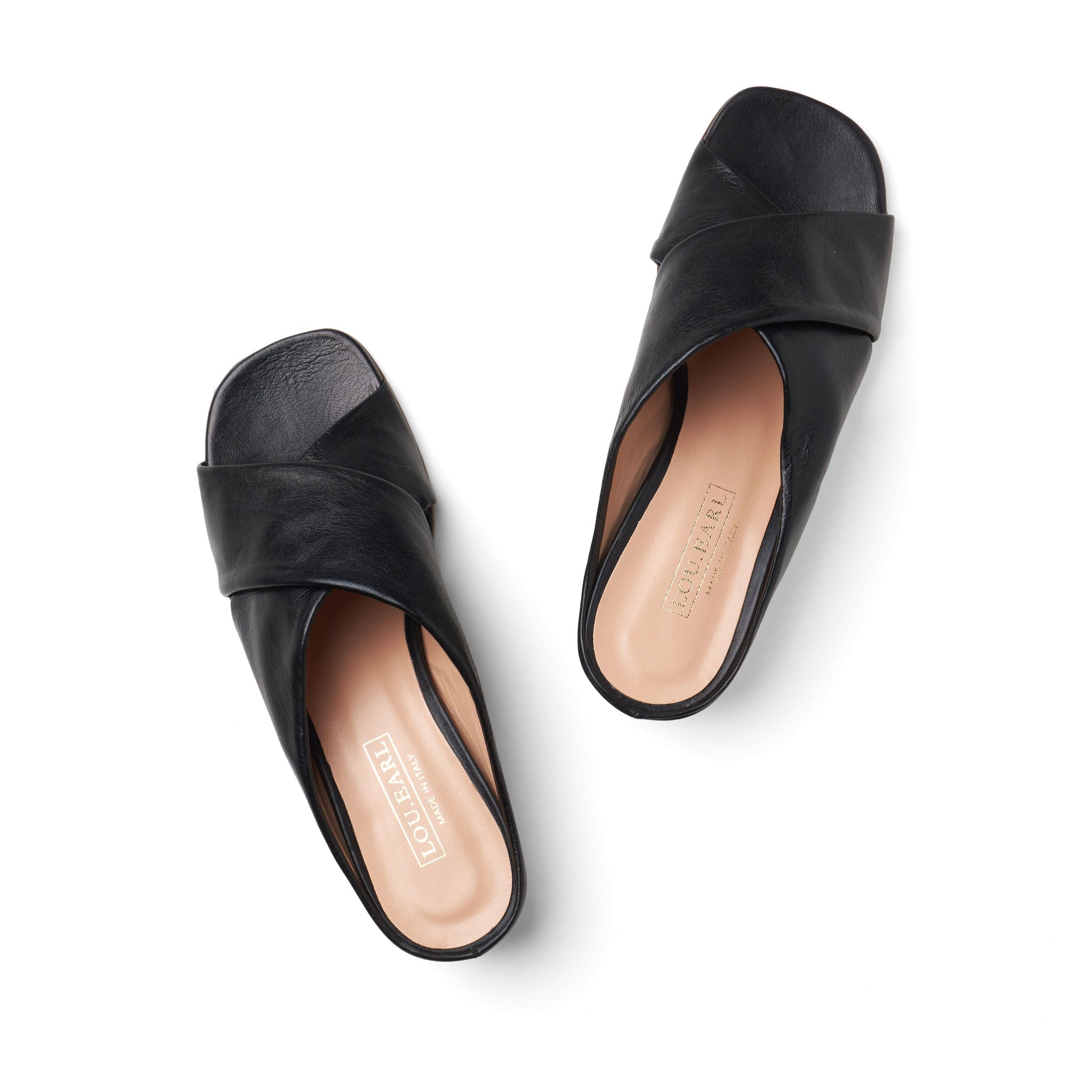 The Classic Slide Heels in Black - LOU.EARL