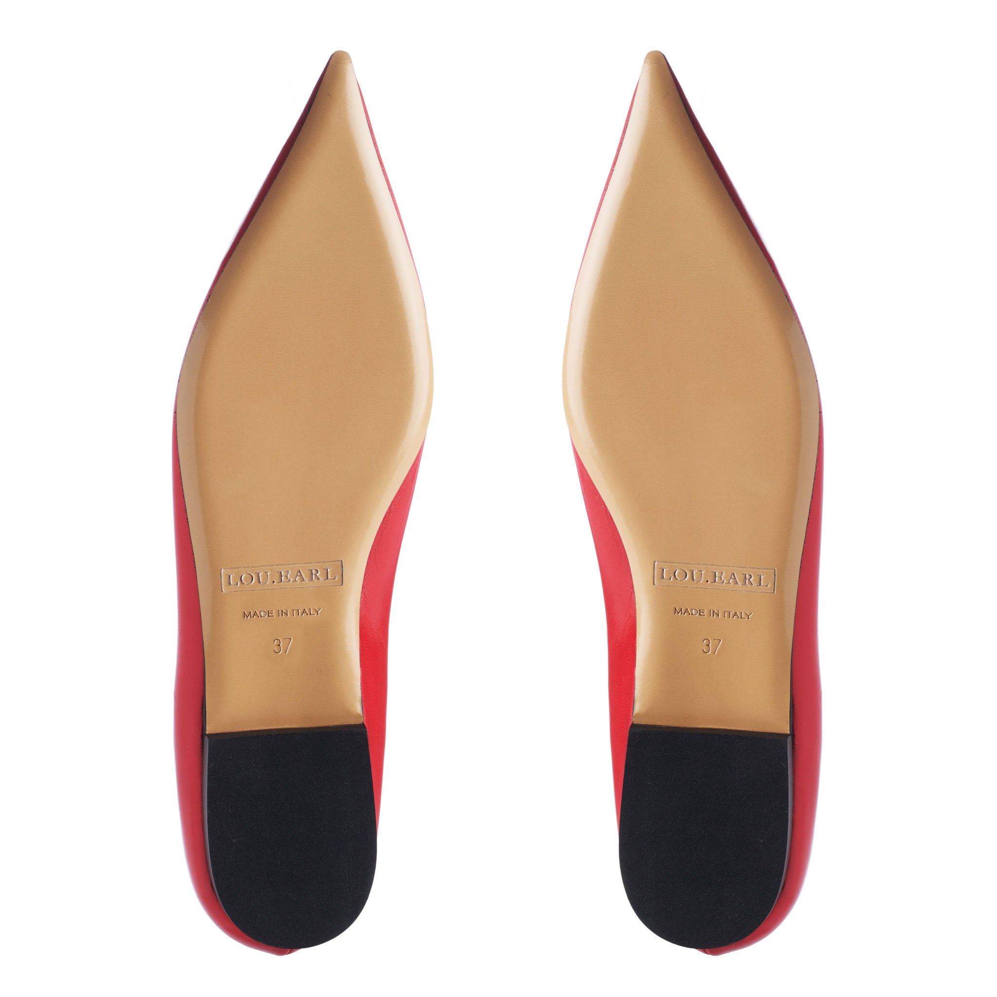 pointed red outsole shoes women leather Italy
